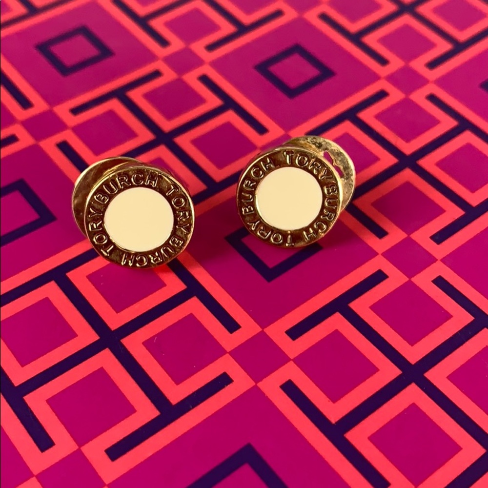 Tory Burch Ivory Enamel Studs